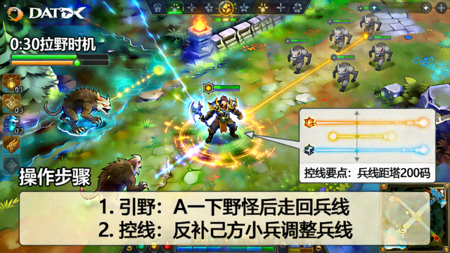 DOTA2拉野控线与兵线时机拆解实战画面